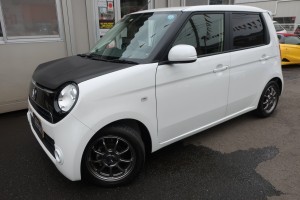 Ｎ－ＯＮＥ　スタンダードローダウン　カスタム車　ギャザーズインターナビ＆フルセグＴＶ＆Ｂカメラ　純正ＯＰモデューロ足廻り　エンケイアルミ　ＨＫＳマフラー