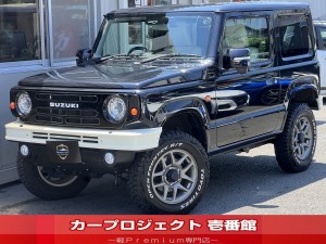 ジムニー　ＸＣターボ　４ＷＤ　オートマ車　ダムドザルーツ仕様　ＣＬリンク１インチＵＰサス　ＡＰＩＯマフラー　オープンカントリーＲＴ　カロッツェリア９型ナビ　フルセグＴＶ　Ｂカメラ　ＢＴ接続　ドラレコ　白革調シートカバー　セーフティサポート　走行１０６００Ｋｍ