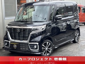 スペーシアカスタム　ハイブリッドＸＳターボ　セーフティサポート　ストラーダＨＤＤナビ　フルセグＴＶ　Ｂカメラ　ＥＴＣ　ブルーレイ　ＣＤ　ＤＶＤ　ブルートゥース　ハーフレザーシート　シートヒーター　両側自動ドア　フロアマット　サイドバイザー　後席サーキュレーター　走行３５３００Ｋｍ