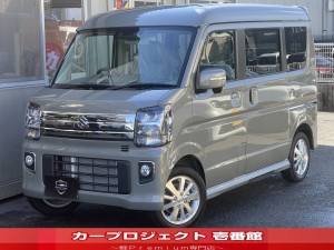 エブリイワゴン　ＰＺターボスペシャル　ハイルーフ　４ＷＤ　現行型　６型ＣＶＴ　両側電動スライドドア　シートヒーター　ルーフコンソール　左側電動オートステップ　リアヒーター　バックセンサー　スマートキー　フルフラットシート　デュアルカメラブレーキサポート