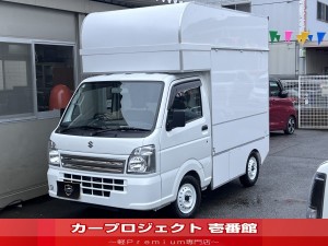 キャリイ　ＫＣ　キッチンカー　軽加工車８ナンバー　バックミラーモニター　ＥＴＣ　外部電源コンセント　上下水タンク８０Ｌ×２　キッチンシンク　ＬＥＤ照明灯　換気扇　サッシ　網戸　コンセント４箇所　消火器　温度＆湿度計　エアコン　パワステ　禁煙車　走行２８７００Ｋｍ
