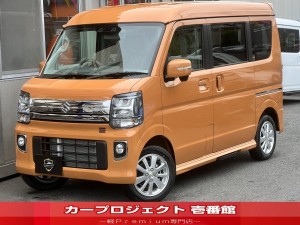 エブリイワゴン　４ＷＤ　ＰＺターボスペシャル　ハイルーフ　届出済未使用車　６型　ＬＥＤヘッドランプ　両側電動スライド　左電動ステップ　本革巻きハンドル　シート＆リアヒーター　天井収納　バックセンサー　純正１４アルミ　スズキセーフティサポート　走行８０ｋｍ