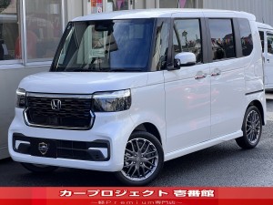 Ｎ－ＢＯＸカスタム　ターボ　純正８型スマホ連携ＤＡ　Ｂカメラ　カープレイ　両側自動ドア　ハーフレザーシート　シートヒーター　ブルートゥース接続　ＵＳＢ　アンドロイドオート　フロアマット　アダプティブクルコン　ホンダセンシング　４４４ｋｍ