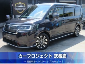 ステップワゴンＨＶ　ｅ:ＨＥＶスパーダプレミアムライン　純正ギャザーズ１１．４型ナビ　フルセグＴＶ　全周囲カメラ　ＥＴＣ２．０　ハーフレザーシート　シートヒーター　ホンダセンシング　安全支援　両側自動ドア　電動テールゲート　純正１７アルミ　走行１８８００ｋｍ