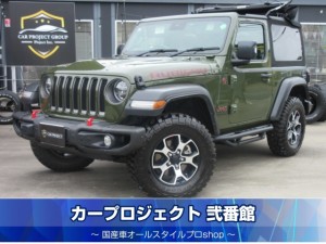 ＪＥＥＰ　ラングラー　ルビコンソフトトップ　１００台限定車　限定色サージグリーンクリアコート　黒本革シート　シートヒーター　ステアリングヒーター　ＢＦグッドリッチＭＴタイヤ　自動緊急ブレーキ　ＢＳＭ　ヒルスタートアシスト　社外サイドステップ　走行８７００ｋｍ