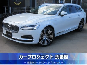 ボルボ　Ｖ９０　リチャージプラグインハイブリッド　Ｔ８　ＡＷＤ　インスクリプション　ハーマンカードン　パノラマガラスルーフ　白本革シート　エアシート　シートヒーター　ステアリングヒーター　電動テールゲート　安全支援機能　純正２０インチアルミ　走行３７３００ｋｍ
